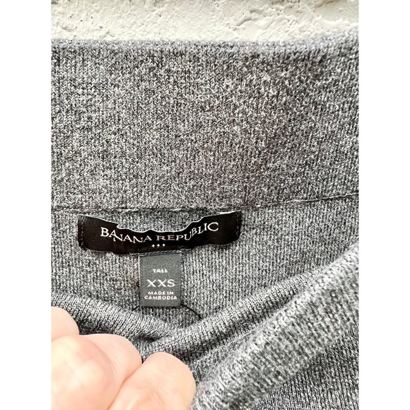 NWOT Banana Republic High Rise Elastic Waist Pull On Midi Skirt Gray Women's XXS - Picture 4 of 6